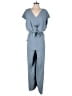 Assorted Brands 100% Polyester Solid Blue Jumpsuit Size L - photo 1