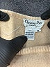 Christian Dior Separates 100% Wool Color Block Tan Pink Wool Pullover Sweater Size S - photo 4