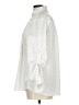 Express Outlet 100% Polyester Polka Dots Ivory White Long Sleeve Blouse Size L - photo 5