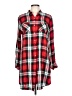 Cato 100% Rayon Plaid Red Long Sleeve Button-Down Shirt Size L - photo 1