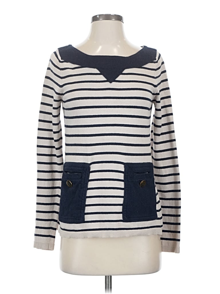 Pre-owned Tabitha Long Sleeve Top Blue Boatneck Tops