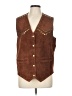 Understated Leather Brown Vest Size L - photo 1
