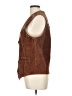 Understated Leather Brown Vest Size L - photo 5