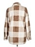 Shein 100% Polyester Plaid Brown Coat Size L - photo 2