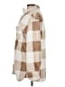 Shein 100% Polyester Plaid Brown Coat Size L - photo 5