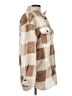 Shein 100% Polyester Plaid Brown Coat Size L - photo 4