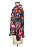 Floreat 100% Viscose Floral Orange Long Sleeve Blouse Size XS - photo 5