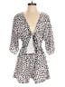 Unbranded 100% Polyester Polka Dots White Ivory Romper Size M - photo 1