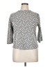W5 Chevron-herringbone Silver 3/4 Sleeve Blouse Size XL - photo 1