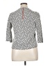 W5 Chevron-herringbone Silver 3/4 Sleeve Blouse Size XL - photo 2