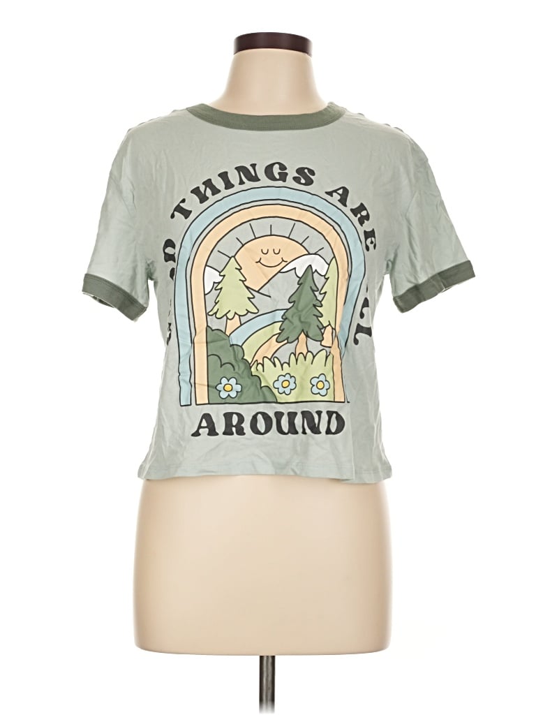 Pre-owned Wound Up Short Sleeve T-shirt In Green