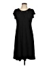 Apt. 9 Solid Black Casual Dress Size L - photo 1