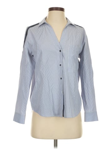 Zara Basic Long Sleeve Button-Down Shirt (view 1)