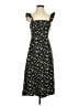 Shein Floral Black Casual Dress Size 2 - photo 1