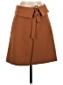 Ann Taylor LOFT Solid Brown Casual Skirt Size 0 - photo 1