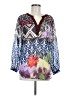 Desigual 100% Polyester Blue Long Sleeve Blouse Size M - photo 1