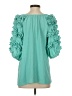 Oddi 100% Polyester Teal 3/4 Sleeve Blouse Size S - photo 2