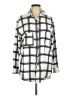 Unbranded 100% Polyester Checkered-gingham Silver Gray Long Sleeve Blouse Size M - photo 1