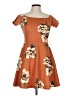 E&M Collection Orange Pink Cocktail Dress Size L - photo 1