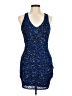 Parker 100% Polyester Stars Blue Cocktail Dress Size M - photo 1