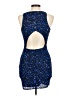 Parker 100% Polyester Stars Blue Cocktail Dress Size M - photo 2