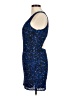 Parker 100% Polyester Stars Blue Cocktail Dress Size M - photo 5