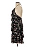 Gap 100% Polyester Floral Black Cocktail Dress Size S - photo 5