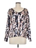 Reiss Gray Long Sleeve Silk Top Size M - photo 1