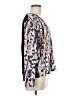 Reiss Gray Long Sleeve Silk Top Size M - photo 4