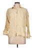 Max Studio Stripes Yellow 3/4 Sleeve Button-Down Shirt Size L - photo 1