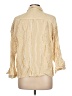 Max Studio Stripes Yellow 3/4 Sleeve Button-Down Shirt Size L - photo 2