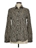 BeachLunchLounge Animal Print Brown Long Sleeve Blouse Size M - photo 1