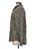 BeachLunchLounge Animal Print Brown Long Sleeve Blouse Size M - photo 5