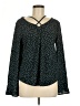 Unbranded 100% Polyester Polka Dots Black Long Sleeve Blouse Size M - photo 1