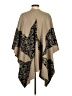 Umgee Aztec Or Tribal Print Jacquard Tan Poncho Size Sm - Med - photo 2