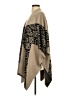 Umgee Aztec Or Tribal Print Jacquard Tan Poncho Size Sm - Med - photo 5