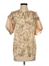 Doe & Rae 100% Rayon Tan Short Sleeve Blouse Size S - photo 1