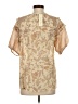 Doe & Rae 100% Rayon Tan Short Sleeve Blouse Size S - photo 2