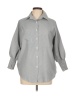 Unbranded 100% Polyester Gray 3/4 Sleeve Blouse Size L - photo 1