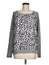 Kut from the Kloth 100% Rayon Animal Print Silver Gray Pullover Sweater Size M - photo 1