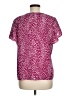 Shein 100% Polyester Hearts Burgundy Short Sleeve Blouse Size 8 - photo 2