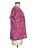 Shein 100% Polyester Hearts Burgundy Short Sleeve Blouse Size 8 - photo 4