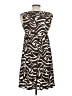 Donna Morgan Animal Print Brown Cocktail Dress Size 6 (petite) - photo 2