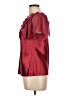 Max Studio 100% Polyester Burgundy Short Sleeve Blouse Size L (petite) - photo 5