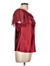 Max Studio 100% Polyester Burgundy Short Sleeve Blouse Size L (petite) - photo 4