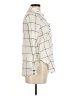 Mango 100% Cotton Plaid Ivory 3/4 Sleeve Blouse Size 8 - photo 4