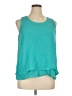 dalia Teal Sleeveless Blouse Size XL - photo 1