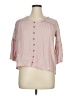 Maurices 100% Rayon Pink 3/4 Sleeve Button-Down Shirt Size XL - photo 1