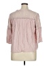 Maurices 100% Rayon Pink 3/4 Sleeve Button-Down Shirt Size XL - photo 2