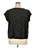 Monday Fun 100% Polyester Stars Black Short Sleeve Blouse Size 1X - photo 1